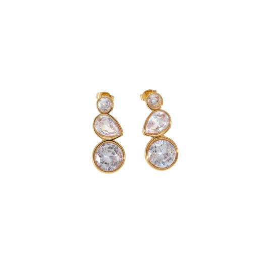 Teardrop Stone Drop Stud