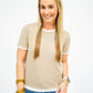 Taupe Layered Knit Top - Southern Belle Boutique
