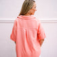 Button Down Pocket Shirt - Coral - Southern Belle Boutique