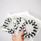 Dual Cable Beaded Charger-Black/White
