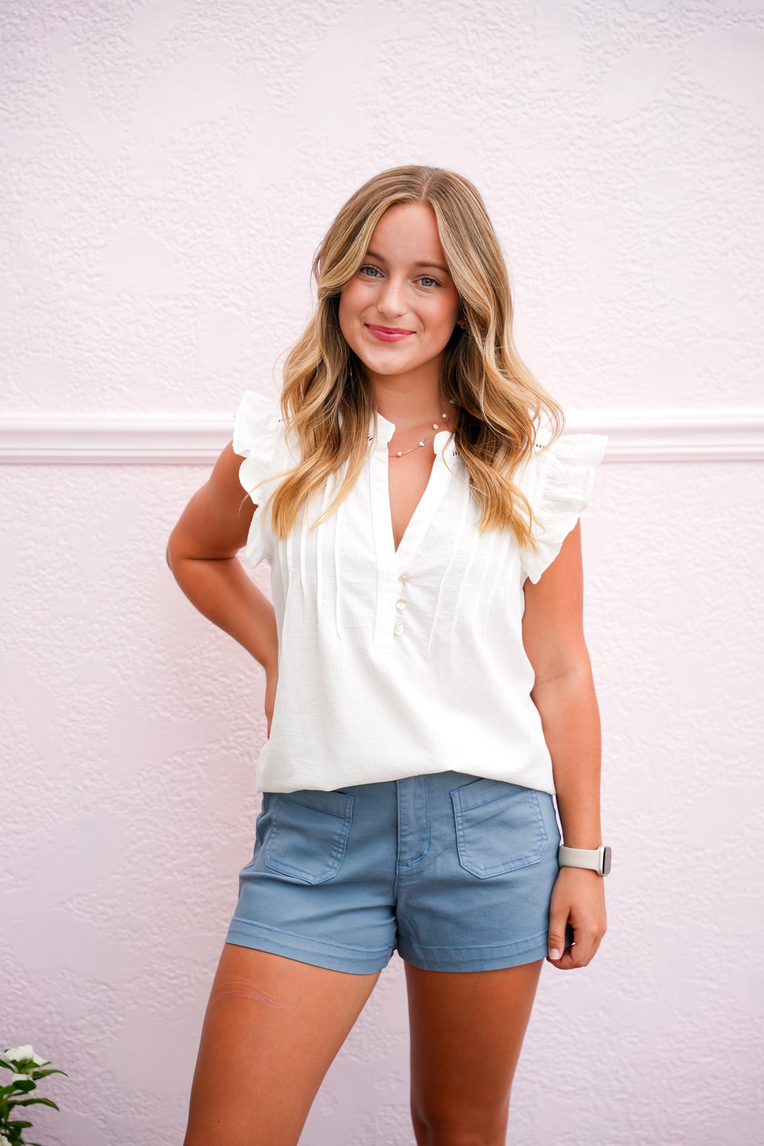 Carlisle Short - Crystal Lake - Southern Belle Boutique
