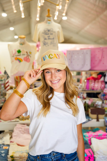 Vacay Trucker Hat - Beige