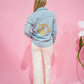 Denim Chambray w/Patches/Peace - Southern Belle Boutique