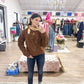 Western Boots Stitched Sweater - Southern Belle Boutique