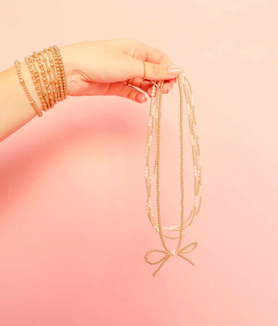 Bow Necklace - Gold - Southern Belle Boutique