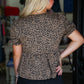 LeopardPrint Tie Front Blouse - Southern Belle Boutique