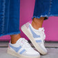 Grandslam Trident Trainer White/Air Fluro Pink Sneakers - Southern Belle Boutique