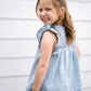 Lt Denim Ruffle Sleeve Tencel Tank - Southern Belle Boutique
