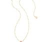Kinsley Short Pendant Necklace Gold Raspberry Illusion - Southern Belle Boutique