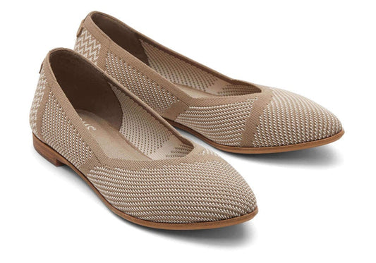 Jutti Neat Taupe Knit Flat - Southern Belle Boutique