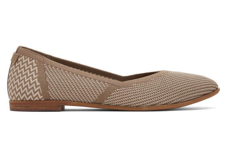 Jutti Neat Taupe Knit Flat - Southern Belle Boutique