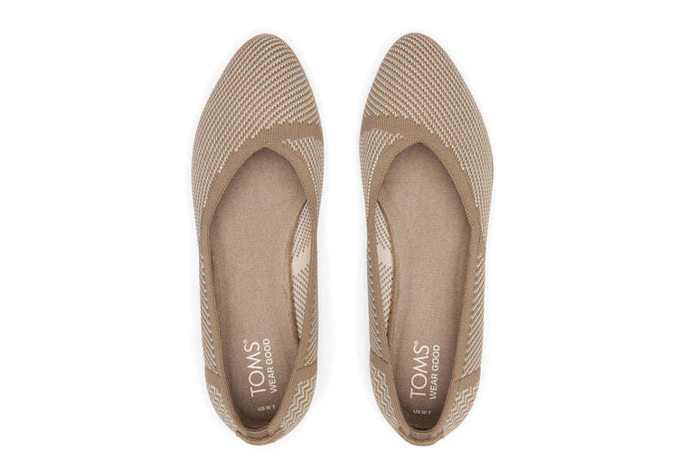 Jutti Neat Taupe Knit Flat - Southern Belle Boutique