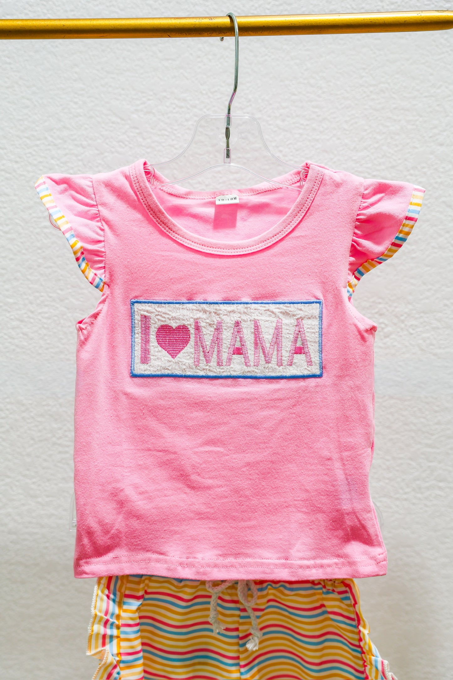 I Love Mama Smocked Short Set - Southern Belle Boutique