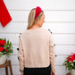 Cream w/Velvet Bow Sweater