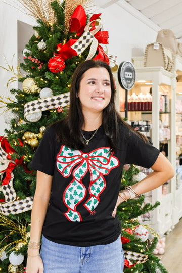 Glitter Bow Tee