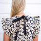 Black Floral Dress w/Back Tie