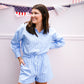 Striped Blue Romper