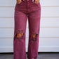 Super High Rise 90's Vintage Crop Flare Jeans - Russet Brown - Southern Belle Boutique