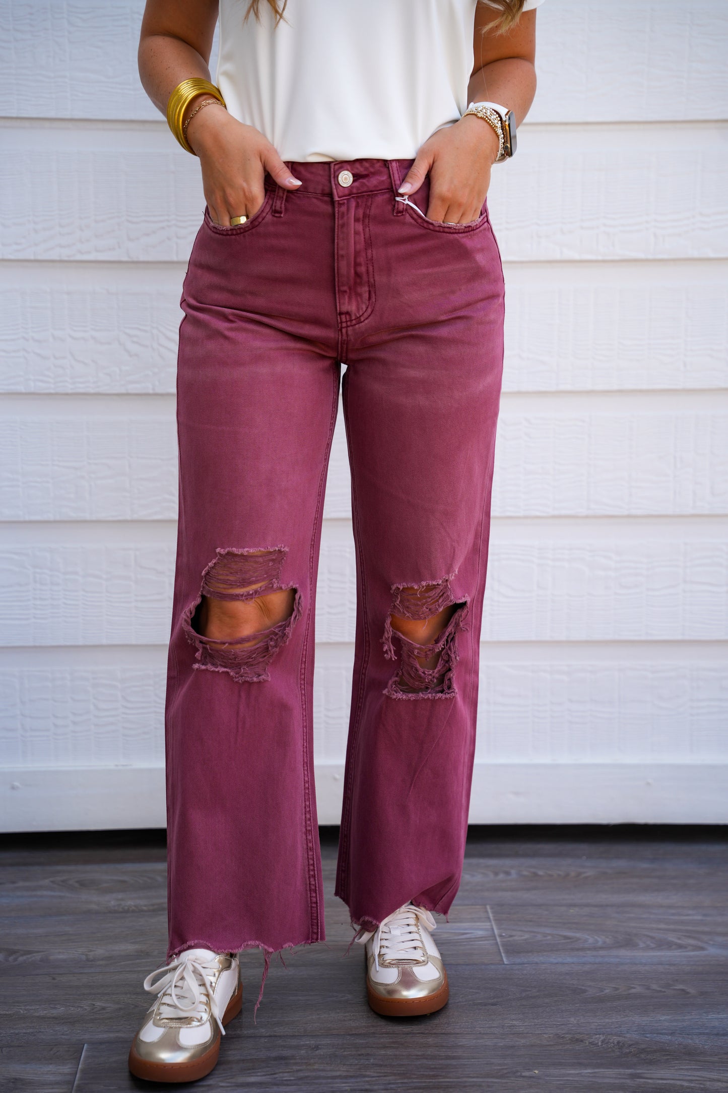 Super High Rise 90's Vintage Crop Flare Jeans - Russet Brown - Southern Belle Boutique