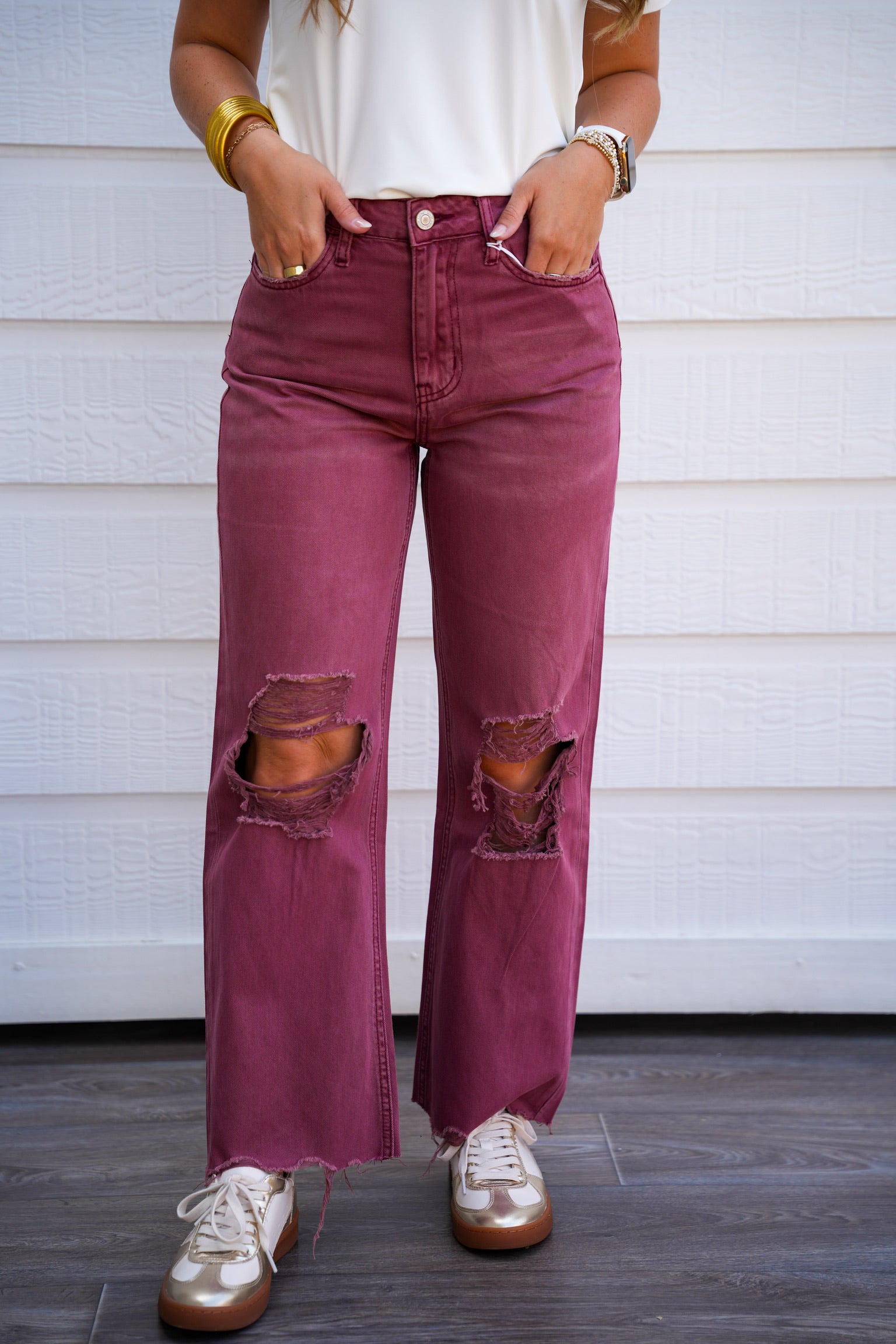 Super High Rise 90's Vintage Crop Flare Jeans - Russet Brown - Southern Belle Boutique