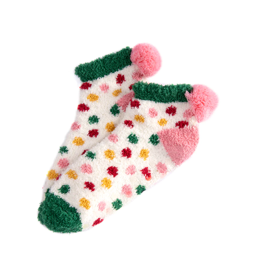 FI Dot Plush Home Socks - Multi - Southern Belle Boutique