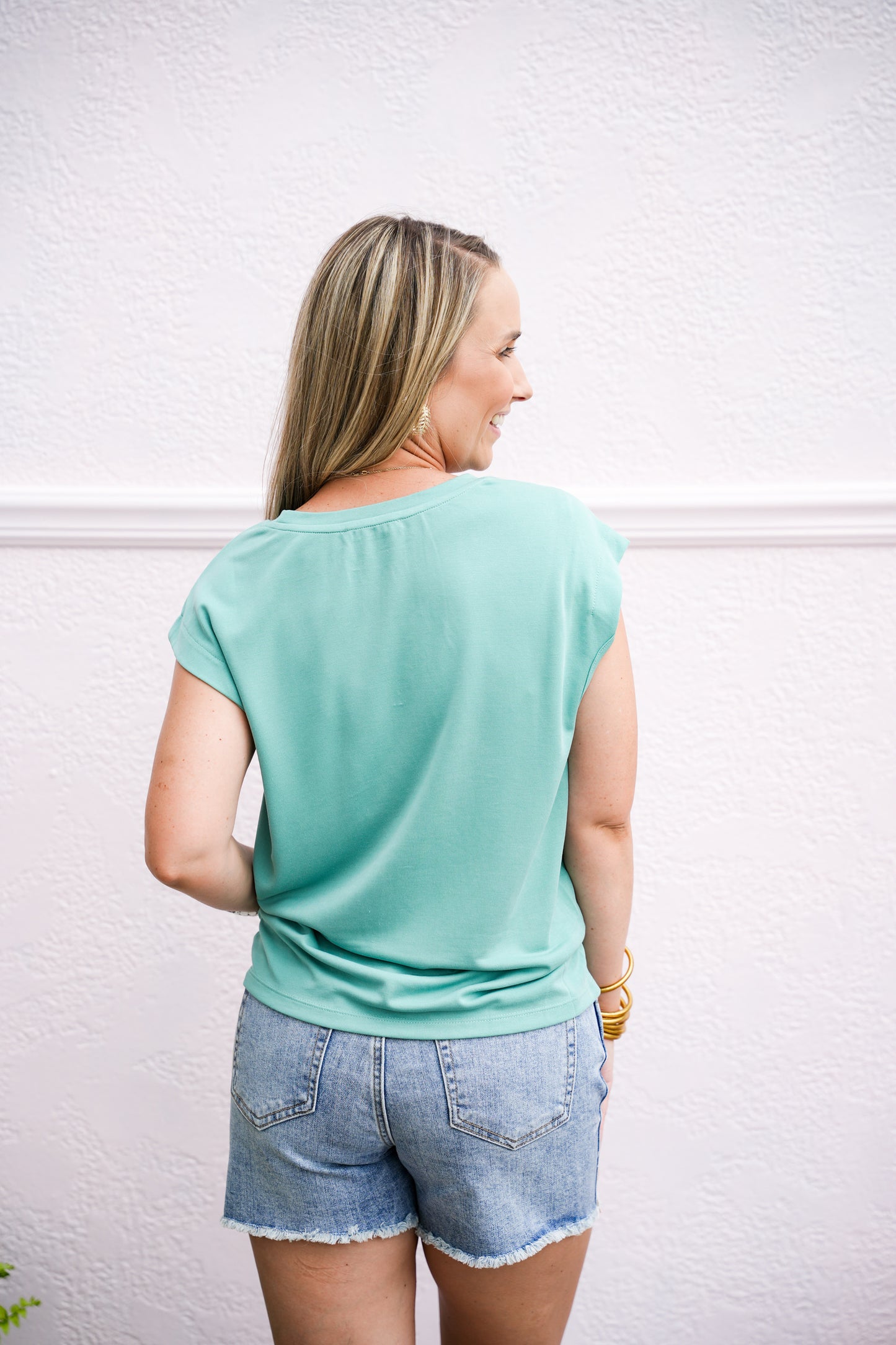 Knotted Hem Jersey Top - Jade - Southern Belle Boutique
