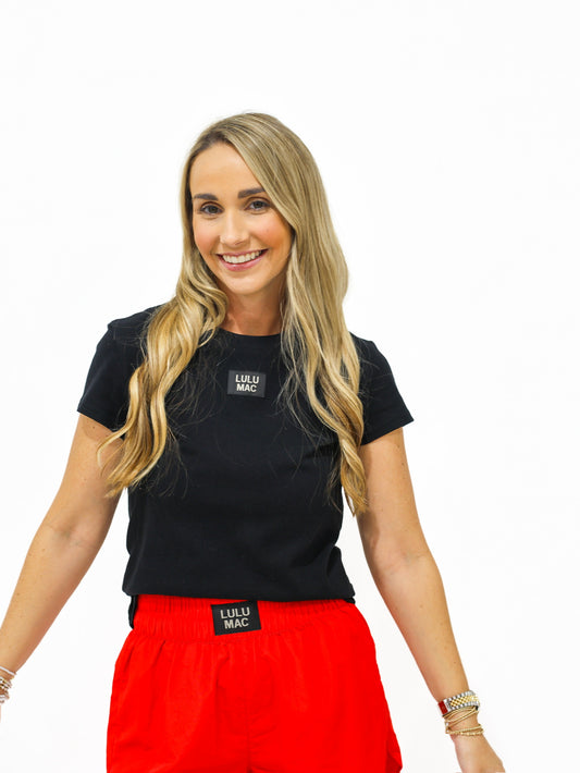 Lulu Mac Baby Doll Top SS - Black - Southern Belle Boutique