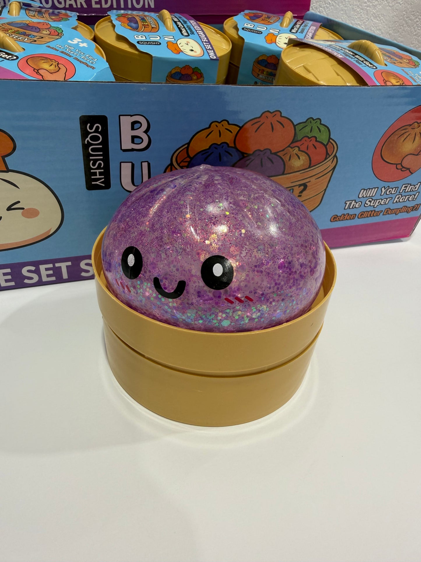 Glitter Dumpling Squishy w/Beads - Mystery Color - Southern Belle Boutique