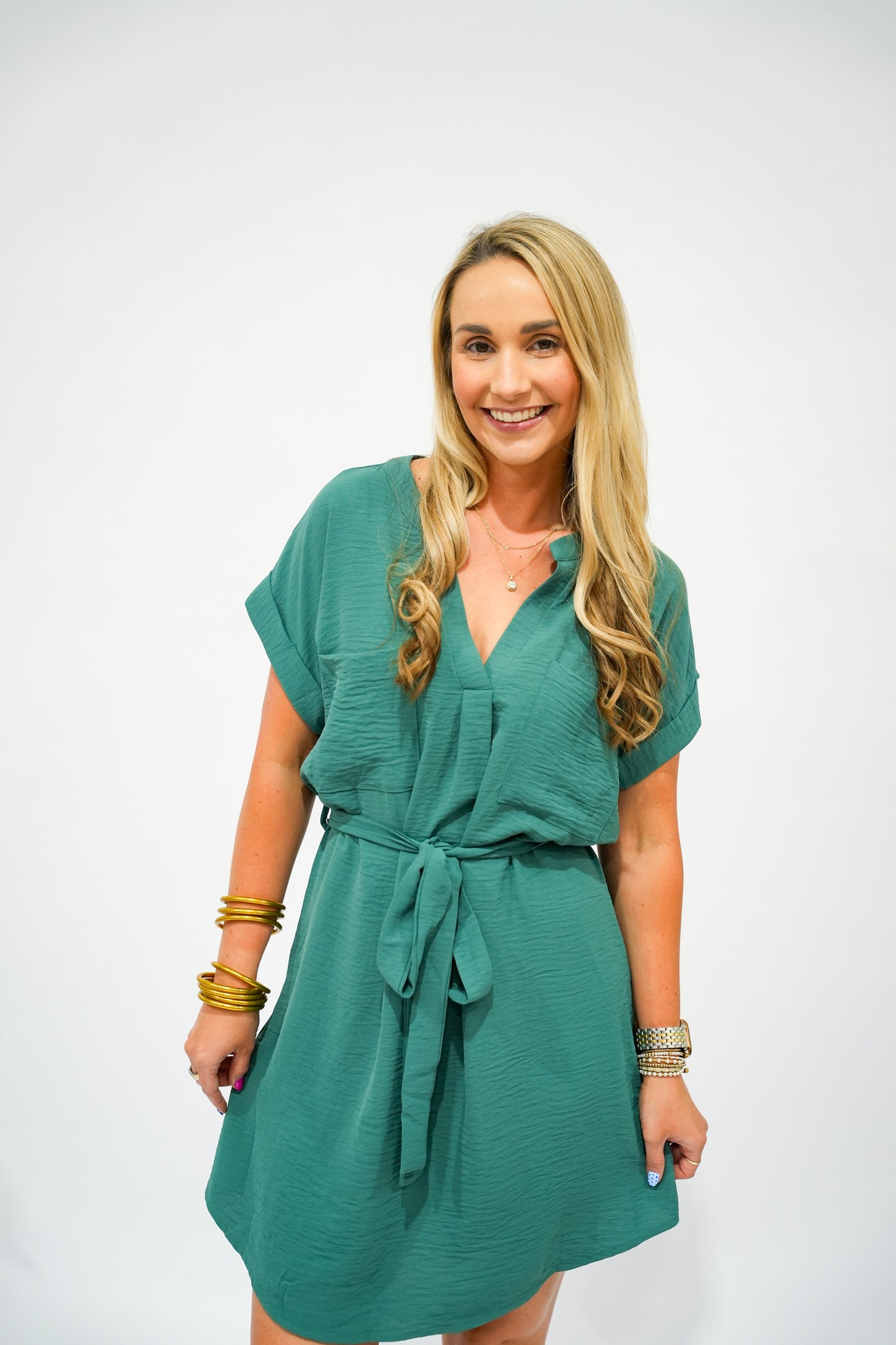 Sage Shirt Dress - Southern Belle Boutique