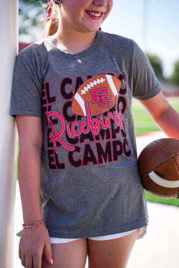 El Campo Ricebird Football Youth Tee - Southern Belle Boutique