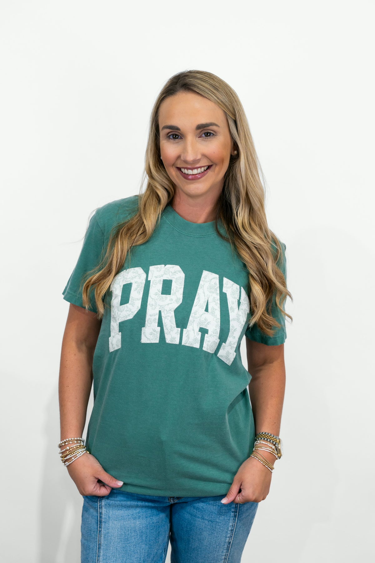 Pray Tshirt - Dark Sage