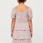 Ditsy Floral Ruffle Smocked Puff Sleeve Dress - Southern Belle Boutique