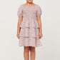 Ditsy Floral Ruffle Smocked Puff Sleeve Dress - Southern Belle Boutique