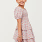 Ditsy Floral Ruffle Smocked Puff Sleeve Dress - Southern Belle Boutique