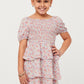Ditsy Floral Ruffle Smocked Puff Sleeve Dress - Southern Belle Boutique