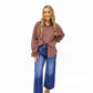 Burgundy Plaid Button Down Top - Southern Belle Boutique