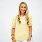 Lemon Textured Summer Sweater - Southern Belle Boutique