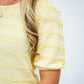 Lemon Textured Summer Sweater - Southern Belle Boutique