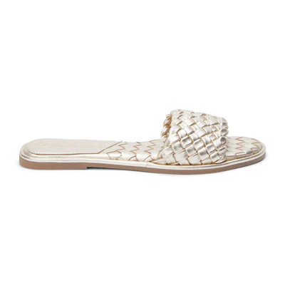 Shana Slide Sandal - Gold - Southern Belle Boutique