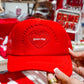 Game Day Trucker Hat - Red - Southern Belle Boutique