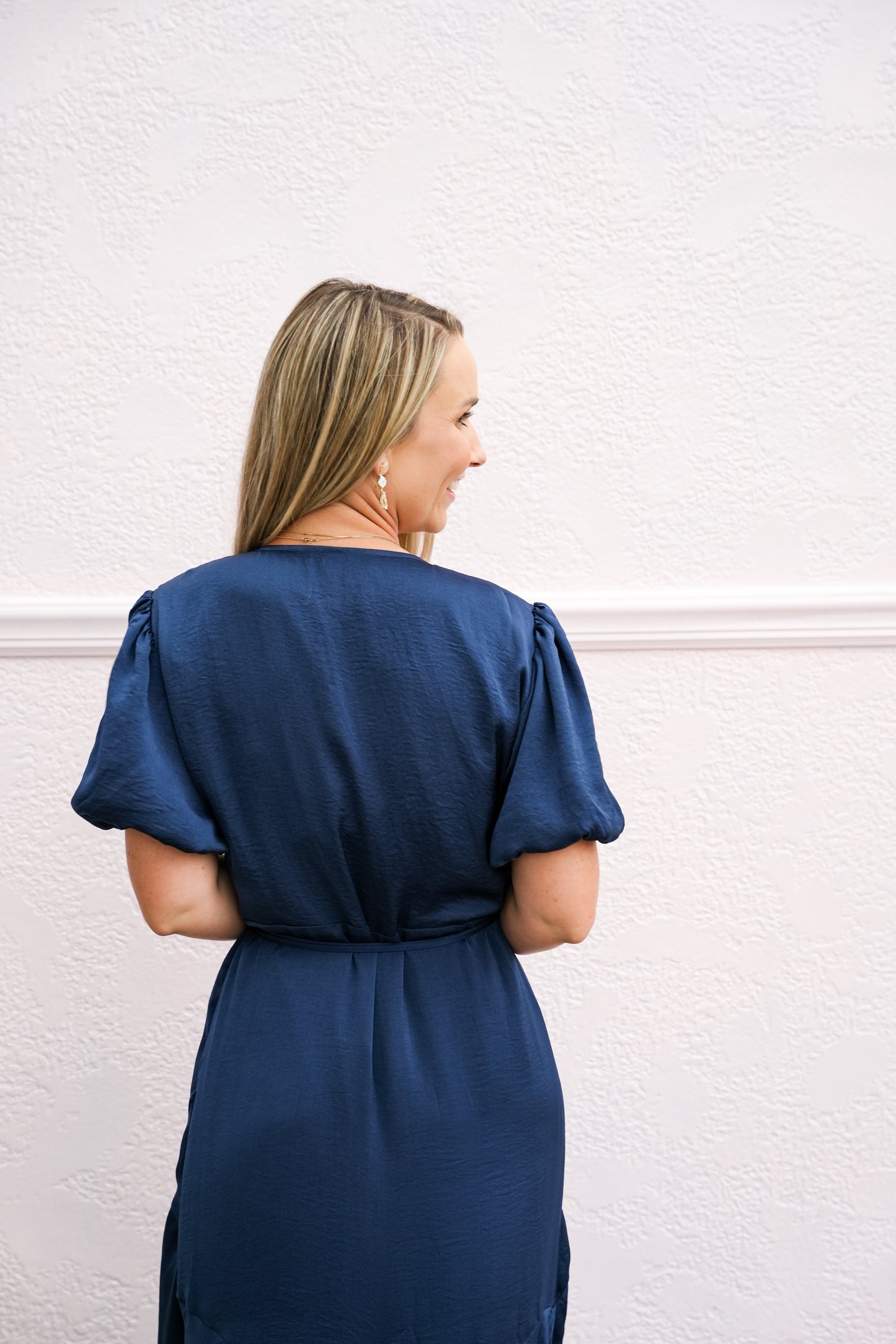 Navy Long Dress - Southern Belle Boutique