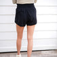 Highwaist Athleisure Split Shorts - Black