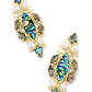 Genevieve Statement Earrings Gold Abalone Mix - Southern Belle Boutique
