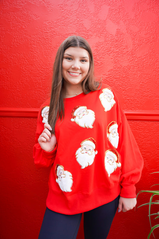 Santa Sequin Sweatshirt