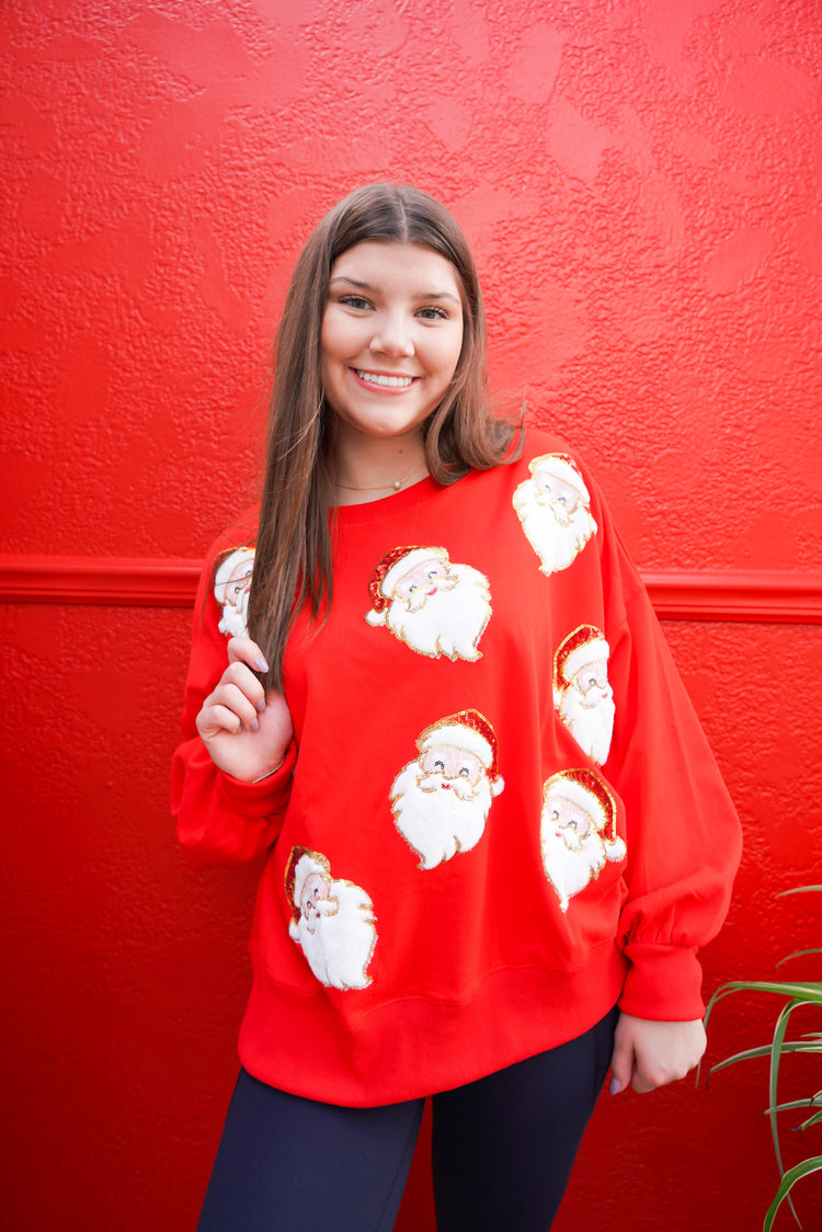 Santa Sequin Sweatshirt