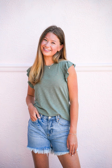 North Top - Slate Green - Southern Belle Boutique