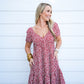 Rust Floral Printed Mini Dress
