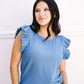 Akiki Top - Stormy Blue - Southern Belle Boutique