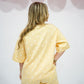 Yellow/White Polka Dot Scuba Short Set - Southern Belle Boutique