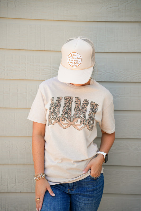 Mama Cheetah Bow Tee